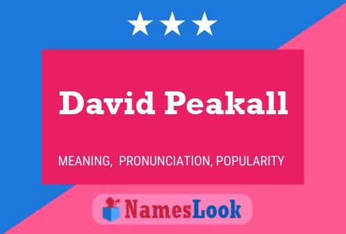 David Peakall Namensposter