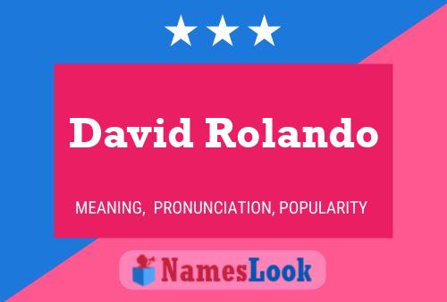 David Rolando Namensposter