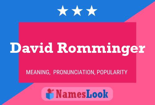 David Romminger Namensposter