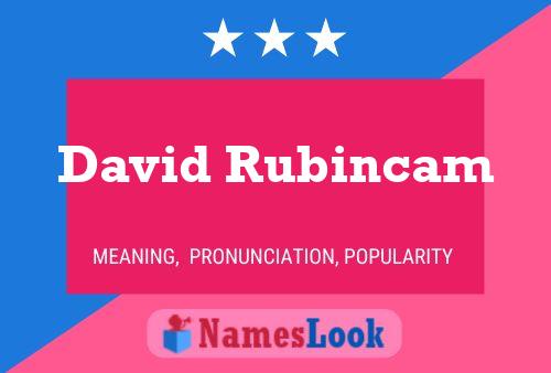 David Rubincam Namensposter