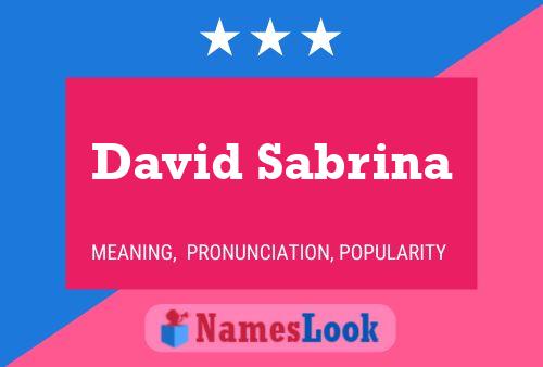 David Sabrina Namensposter