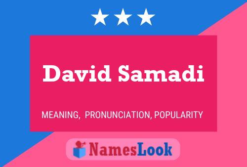 David Samadi Namensposter