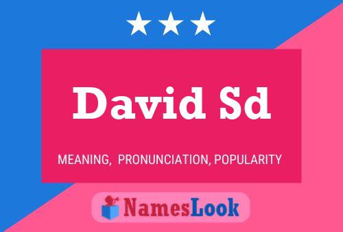 David Sd Namensposter