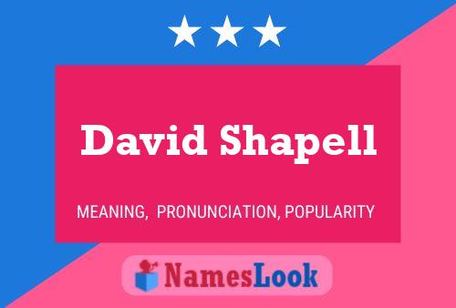 David Shapell Namensposter