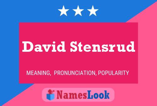 David Stensrud Namensposter