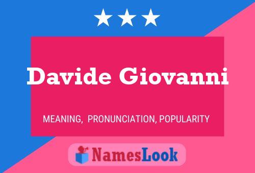 Davide Giovanni Namensposter