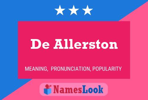 De Allerston Namensposter