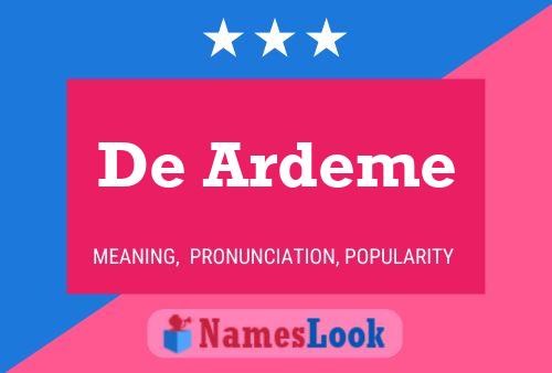 De Ardeme Namensposter