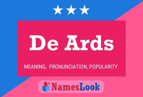 De Ards Namensposter