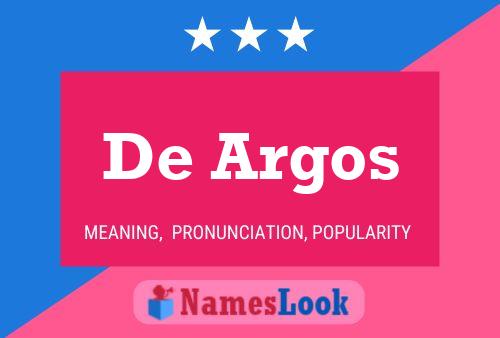 De Argos Namensposter