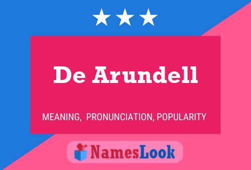 De Arundell Namensposter