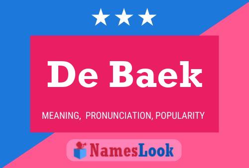 De Baek Namensposter