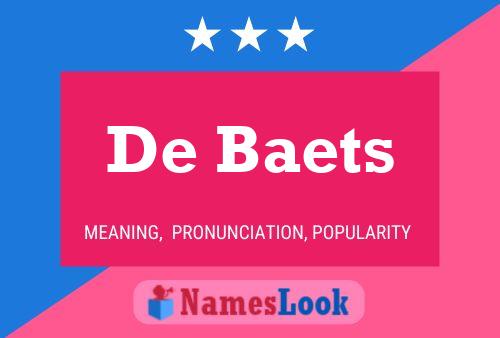 De Baets Namensposter