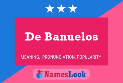 De Banuelos Namensposter