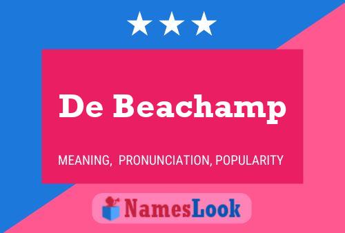 De Beachamp Namensposter