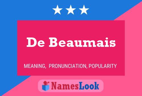 De Beaumais Namensposter