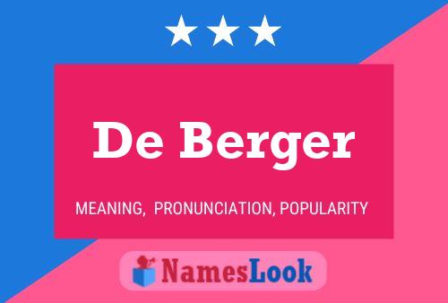 De Berger Namensposter