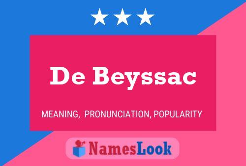 De Beyssac Namensposter