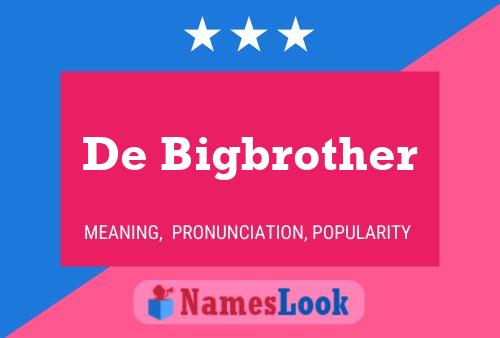 De Bigbrother Namensposter