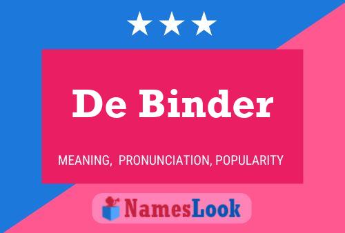 De Binder Namensposter