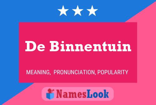 De Binnentuin Namensposter