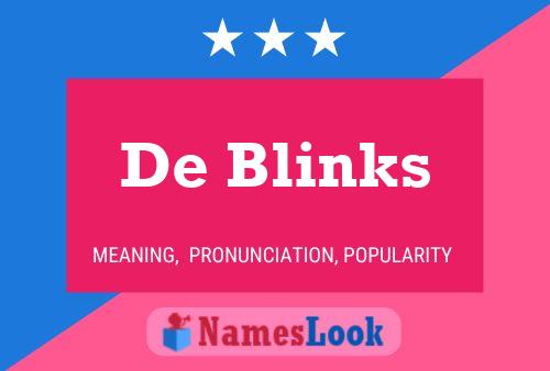 De Blinks Namensposter