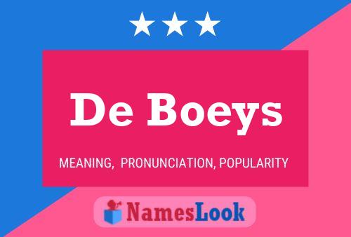 De Boeys Namensposter