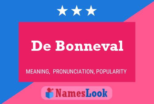 De Bonneval Namensposter