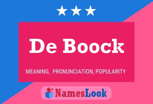 De Boock Namensposter