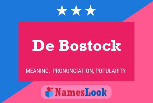 De Bostock Namensposter