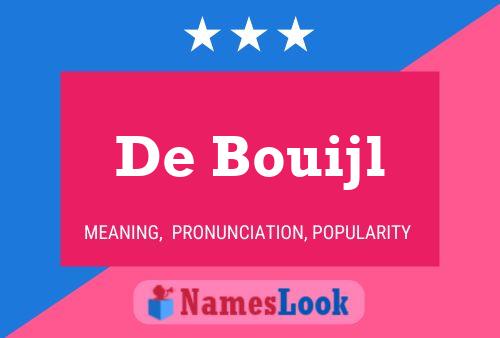 De Bouijl Namensposter