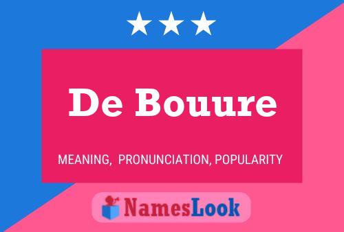 De Bouure Namensposter