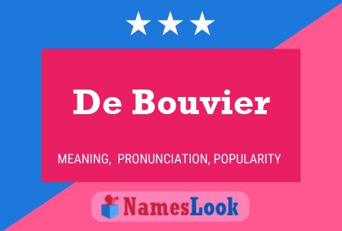 De Bouvier Namensposter