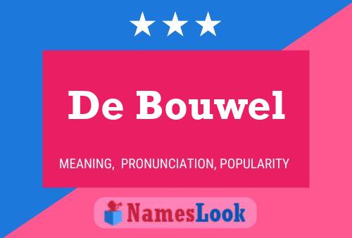 De Bouwel Namensposter