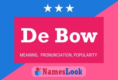 De Bow Namensposter