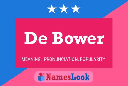 De Bower Namensposter