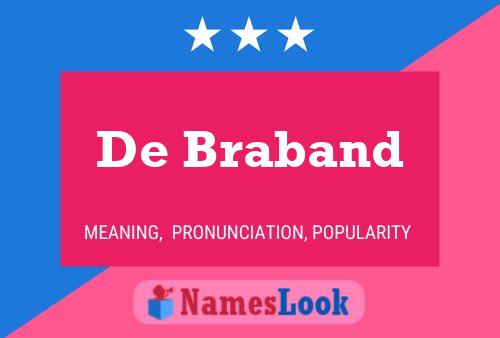 De Braband Namensposter