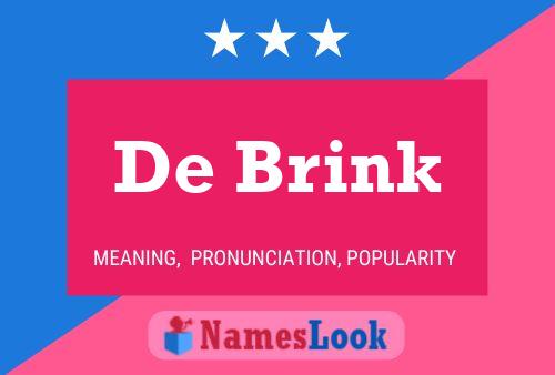 De Brink Namensposter