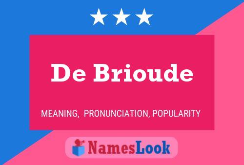 De Brioude Namensposter