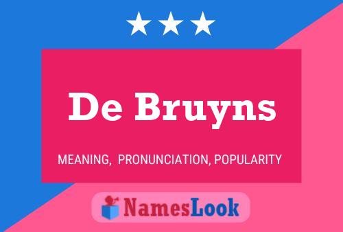 De Bruyns Namensposter