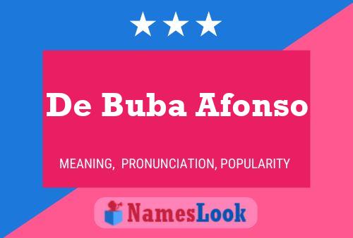 De Buba Afonso Namensposter