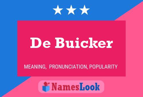 De Buicker Namensposter