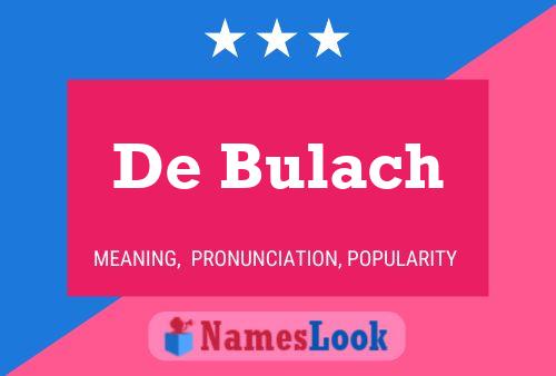 De Bulach Namensposter