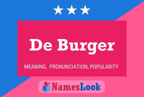 De Burger Namensposter