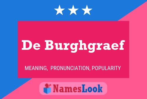 De Burghgraef Namensposter