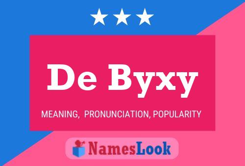 De Byxy Namensposter