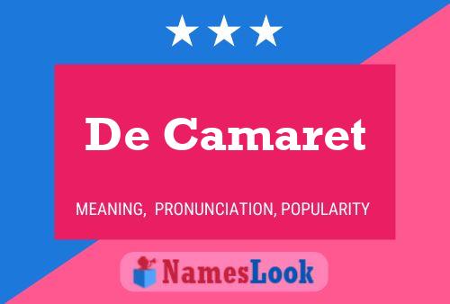 De Camaret Namensposter