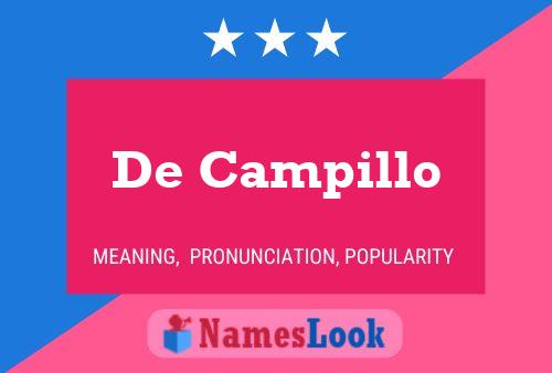 De Campillo Namensposter