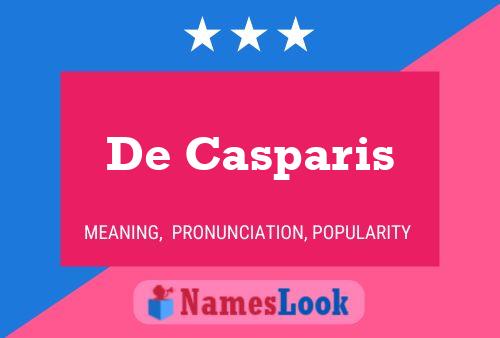 De Casparis Namensposter