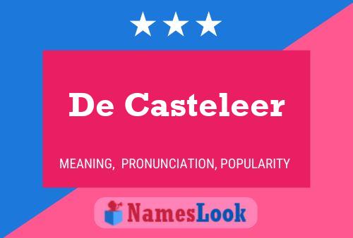 De Casteleer Namensposter